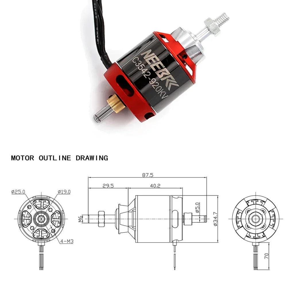 1/2/4 pces 3542 920kv 1400kv o - Rc Plane Hobby Zone avaliação e preço
