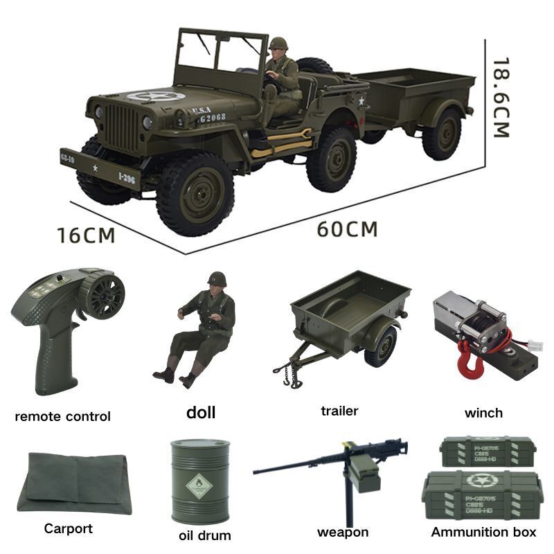 Carro RC JJRC C8815 1941 JEEP  - Rc Hobby Grade Truck avaliação e preço